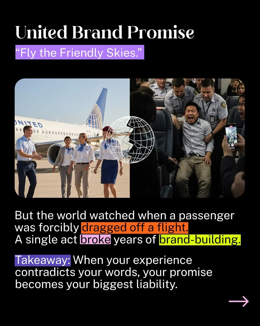 A brand promise isn't a tagline — it's a debt — original Instagram carousel, slide 2 of 17