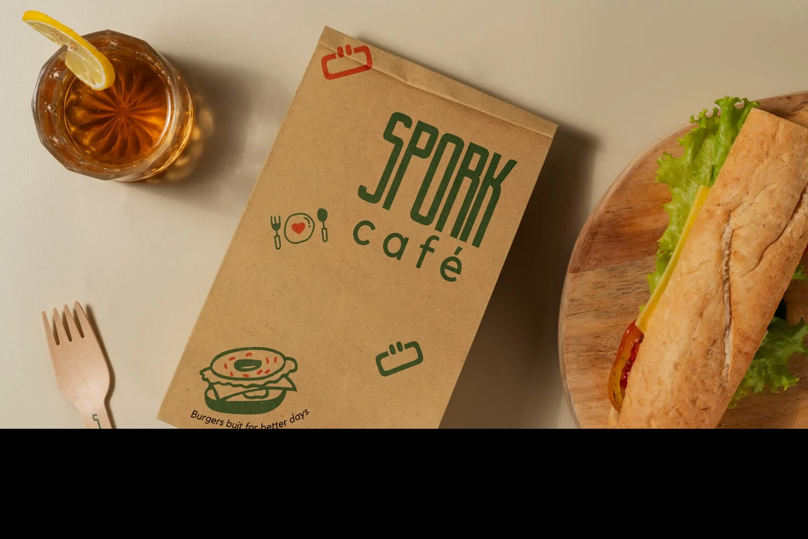 Spork Cafe — brand identity detail 4
