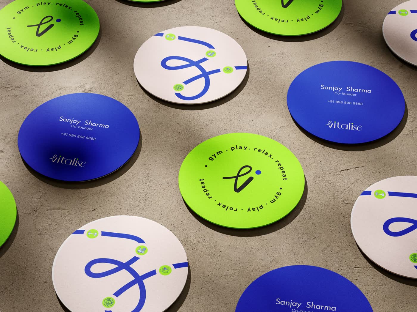 Vitalise — brand identity detail 1